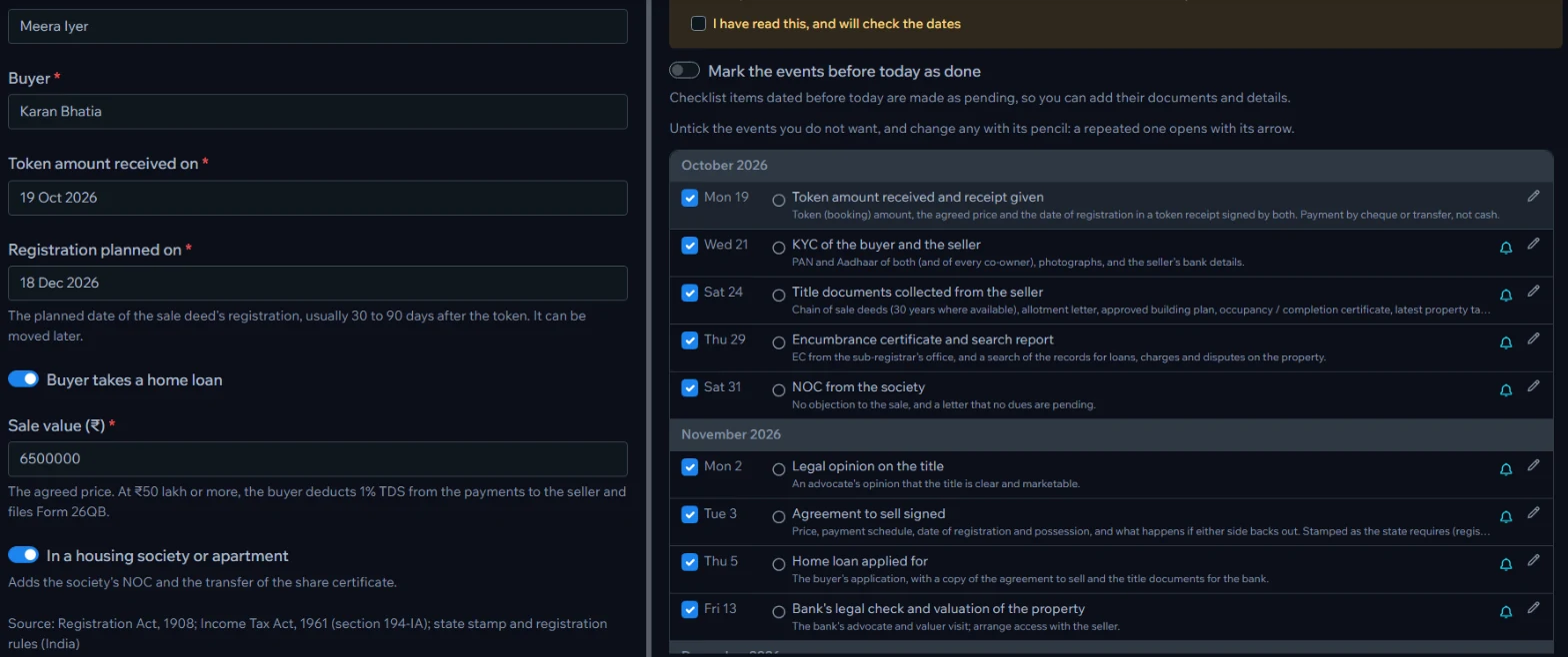 Answering a workflow's questions on the left while the plan appears on the right