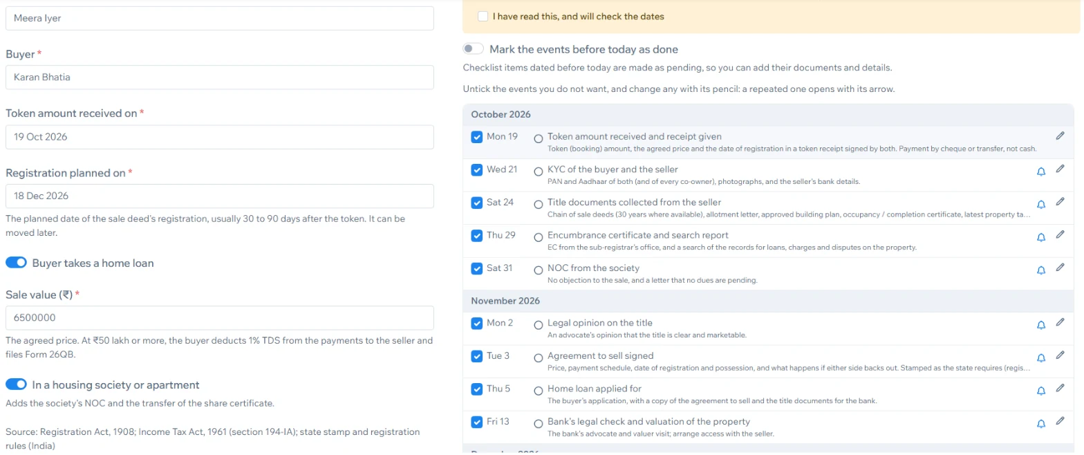 Answering a workflow's questions on the left while the plan appears on the right
